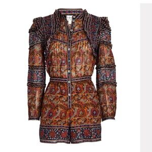 NWT Sea Rosita Border Long Sleeve Romper